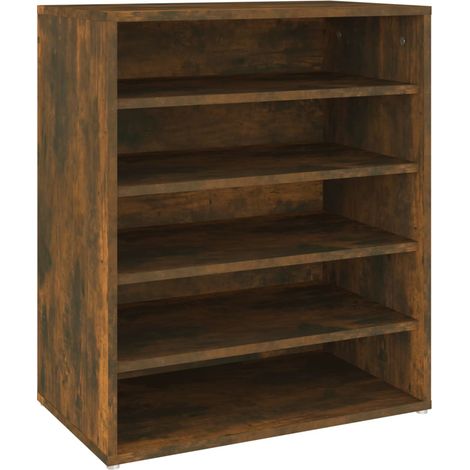 Meuble à chaussures 60 x 35 x 70 cm bois d'ingénierie marron (1/5)