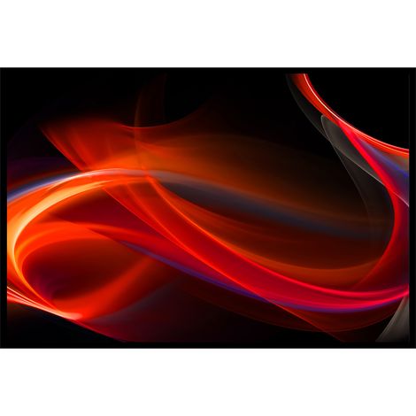 Affiche encadrée art abstrait rouge intense (1/5)