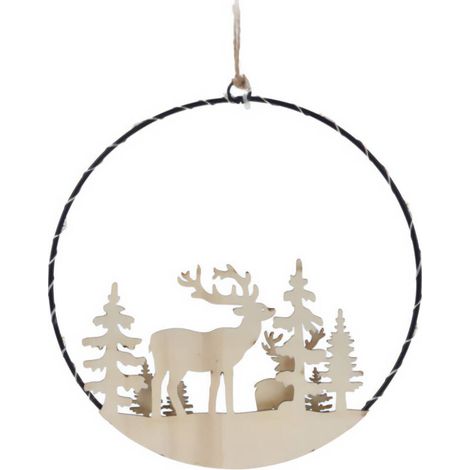 Weihnachtsdekoration mit LED zum Aufhängen, Ø 20 cm