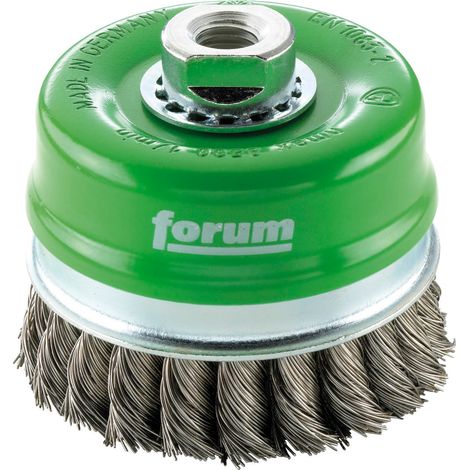 Brosse à godets inoxydable M14 80 x 0,50 mm nouée (1/2)