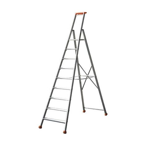 Escalón de aluminio anodizado M Pro de 9 peldaños