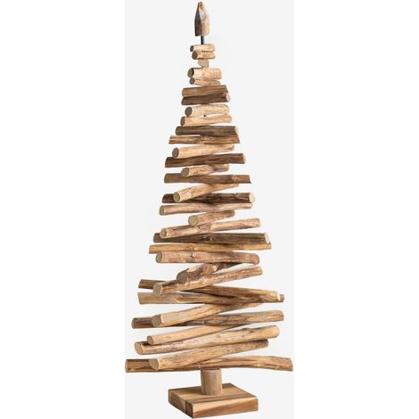 Árbol de navidad en madera de teca Jingle SKLUM             