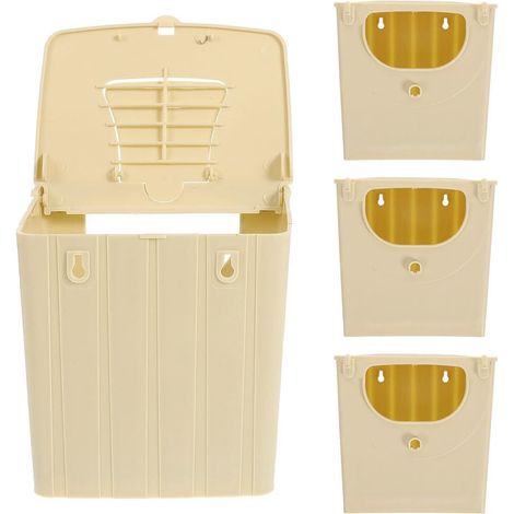 Nichoir à oiseaux en plastique avec ouverture latérale pour perruches et petits perroquets (1/5)