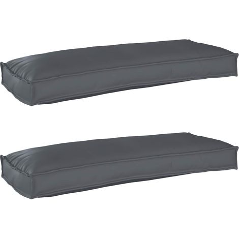 Palettenkissenset 2 pcs Anthrazit 100 x 40 x 8 cm Oxford-Stoff