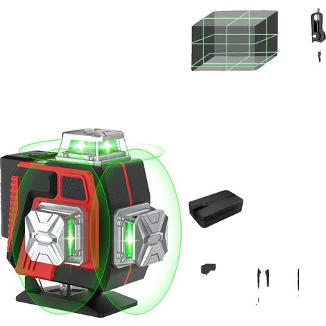 Nivel láser, cobertura de 360 grados, alta precisión, bolsa de lona de 16 líneas. (1/2)