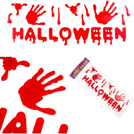 TG44529 Decorazione di Halloween per vetro, scritta di sangue, sanguinolenta (1/5)