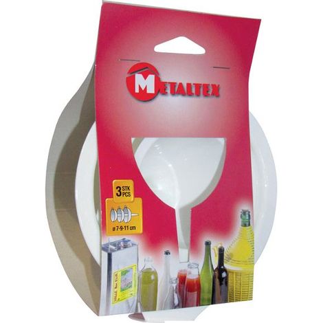 Accesorio de cocina metaltex funnel set 3 embudos apilables