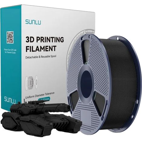 Filamento PLA ad alta fluidità, bobina da 1 kg, HS-PLA nero (1/2)