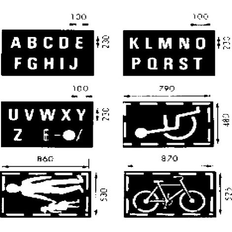 FRANKEL kaiserkraft, Set de pochoirs, set 3, comprend 6
