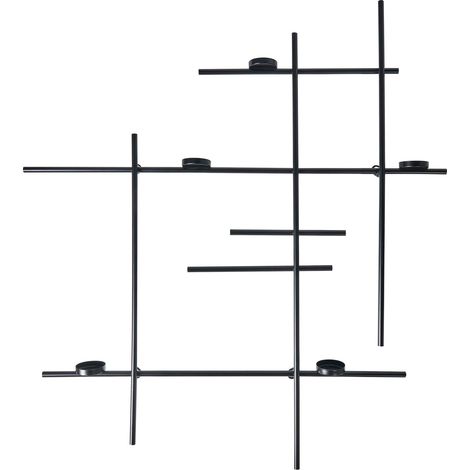 Wall Candle Holder PORTO 74 cm Black (1/5)