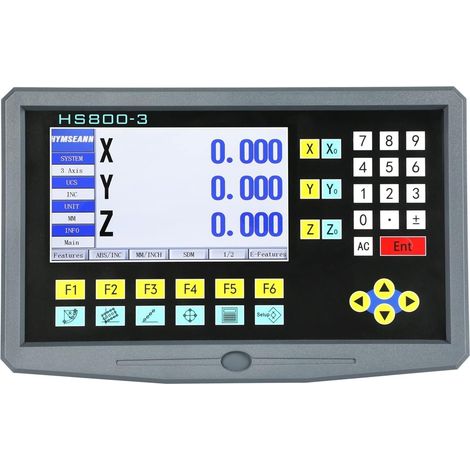 Échelle linéaire numérique Ensemble complet 3 axe LCD Lecture numérique avec 3 pièces Capteur de codeur à balance linéaire en verre de 0-1000mm for la fraise Tour YH800-3 pour la machine de tour de fr (1/5)