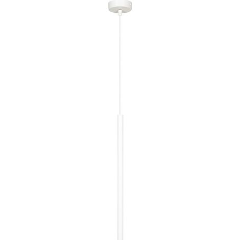 Lampada a Sospensione Selter, Acciaio verniciato a polvere, Bianco, 8x120x8 cm