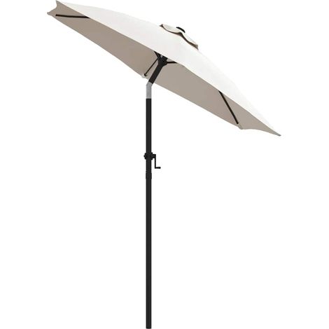 Parasol, Parasol pour Balcon Jardin Plage Terrasse, Blanc sable 200x211 cm Aluminium OIB3674E (1/5)