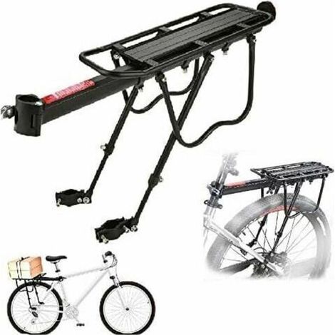 Tigrezy Vélo Porte Bagages Universel, Transporteur Porte Bagages Arrière de Vélo VTT Bicyclette Support Vélo Rack Réglable en Alliage d’Aluminium, Charge Capacité 25kg (1/5)