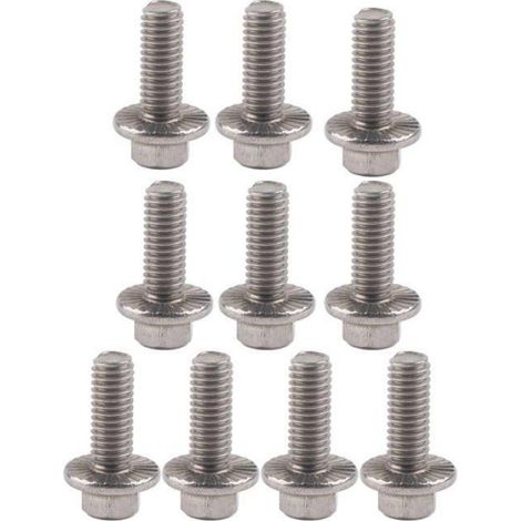 Tbest boulon à Vis à hexagonale M6 en acier inoxydable SS304, 10 pièces, boulons à tête de rondelle, fixation outillage Msh20 (1/4)