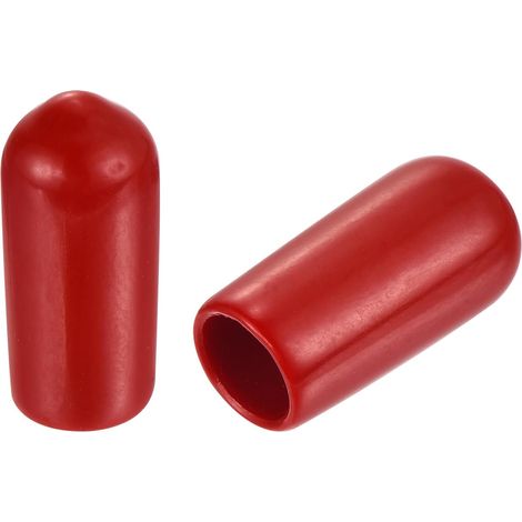 50pcs Embouts en Caoutchouc, 6.5 mm ID Vis Filetage Protecteur en PVC pour Vis Embouts de Protection Flexible pour Tube Métallique, Câbles, Fils, Écrou et Cache Boulon, Bordeaux (1/5)