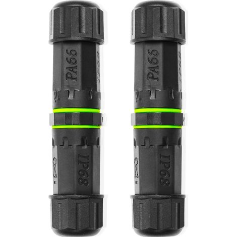 4 Pin Waterproof Electrical Connector IP68 Waterproof Coupler for Outdoor Cables Compatible with 3.5-10mm Diameter Cables for Outdoor Billboards-2pcs (1/5)