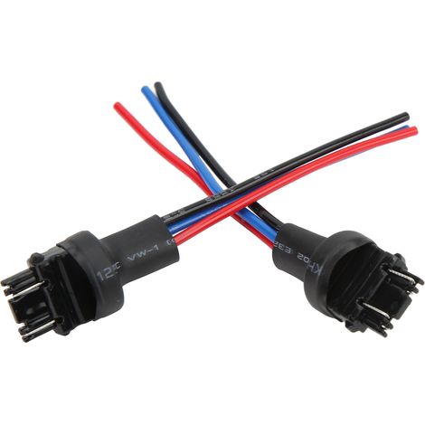 Lot de 2 faisceaux de câbles connecteur mâle avec fil pour feu de route et anti-brouillard, industriel ABS 10A 9-32V 120°C (1/5)