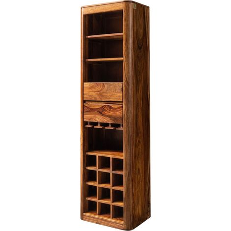 porta bottiglie in legno di Shesham / Acacia 50x36x180 Noce cerato TORONTO 249 (1/3)