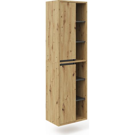 Mobile da bagno Viola, Rovere artigianale, 50 x 170 cm, Vicco