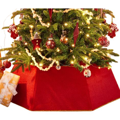Collare Albero Natale Ø 63 cm Copertura Sotto Rosso (1/5)