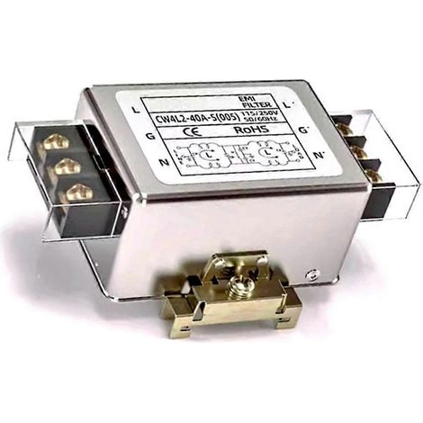 Filtre anti-interférences électromagnétiques monophasé 220 V CW4L2-40A-S(005) pour alimentation CA (1/5)