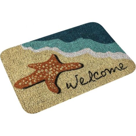 Tapis de porte antidérapant 40 x 60 cm pour entrée extérieure – Tapis d'accueil discret avec dos en caoutchouc (1/3)
