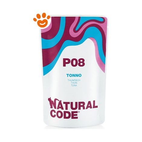 Natural Code P08 Cat Adult al Tonno - Natural Code P08 Cat Adult al Tonno - Bustina Da 70 Gr