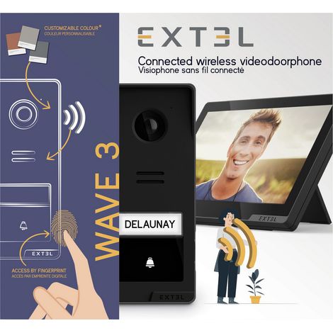 Verbundenes drahtloses Videotelefon mit Zugriff per Fingerabdruck - Wave 3 - Extel - 720337 (1/5)