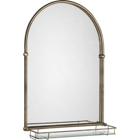 Sapho - Miroir Tiga 48x67 cm, avec étagère, bronze HZ206 (1/4)