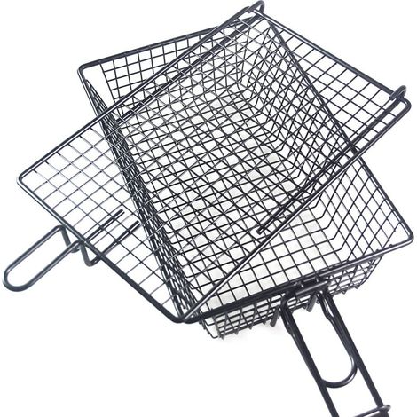 Gril antiadhésif en métal avec couvercle, accessoire amovible et pliable pour les darnes de poisson. - AquaForge (1/5)