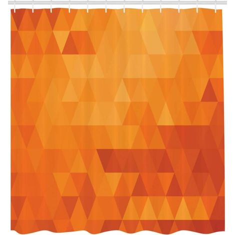 Orangefarbener Duschvorhang