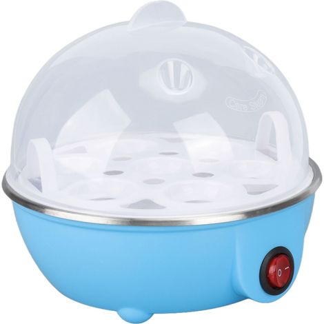 Multifunktionaler Eierkocher 220V blau, Kapazität für 7 Eier, automatische Überhitzungsschutzabschaltung, Mini-Frühstücksgerät im europäischen Stil, einlagig.