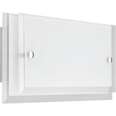 Applique Murale MAGGIE E27 60W max rectangulaire double verre opale Lampe non incluse ARIC 3977