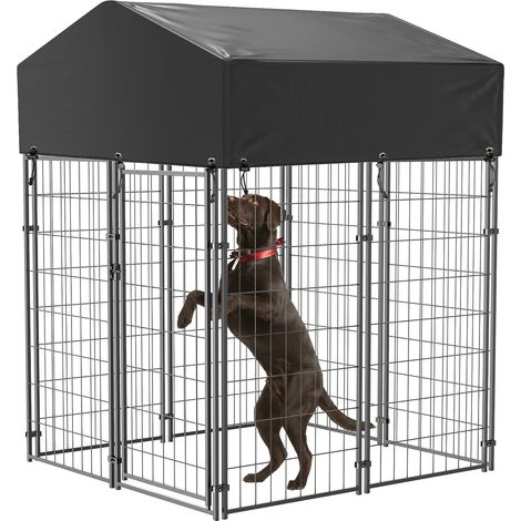 Chenil pour chiens, Design résistant aux intempéries, Accès sécurisé, XL-47x50x65in (1/2)