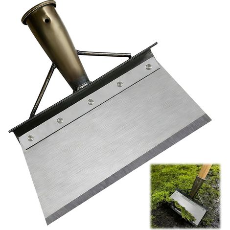 Pelle de Nettoyage Multifonctionnelle, Pelle de Désherbage, Grattoir Jardin, No Poignée pour Mauvaises Herbes et Mousse, Neige, Espace Extérieur, Ferme (23cm) (1/5)