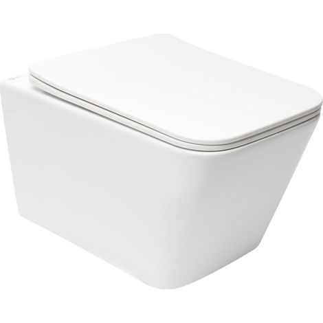 Swiss Aqua Technologies Wand-WC Infinitio ohne Flansch Design, unsichtbare Befestigungen + Softclose-Sitz (SquareInfinitio) (1/5)