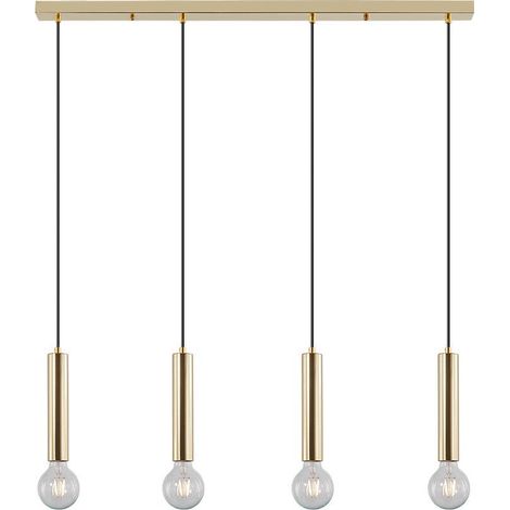Suspension décorative 4xE27 23W IP20 – Métal doré (1/4)
