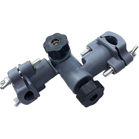 Subgadora paraguas para la silla, soporte para paraguas de golf - Conector de soporte de poste de Monta de abrazadera para paraguas, puesto de silla de rotación de 360 grados para patio, playa, ca (1/5)
