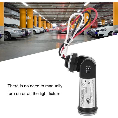 Automatische intelligente Fotodetektorsteuerung EIN/AUS - 50/60Hz, 220V AC, PC, 10,9cm x 3,1cm, für Lampen (600W Halogen, 480W Leuchtstofflampe) (1/5)