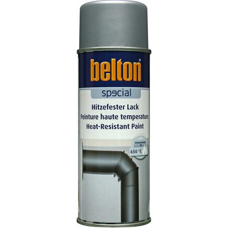 Peinture haute température argent 400ml – Résistance jusqu'à 800°C – Finition brillante pour moteurs et échappements – Application facile – Belton