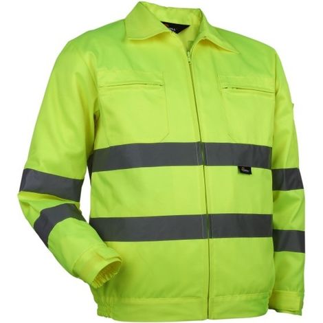 VWTC06 Chaqueta de trabajo Vizwell XXL de alta visibilidad, color naranja fluorescente