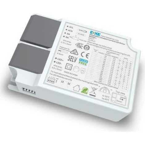 Driver pour panneaux - 2 en 1 Dali-2 Push Dim - Max 40 W - 0,6 à 1,05 A - DV2E1PN40W06A10X - Airis LED