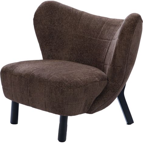 Amadeus - Fauteuil en tissu marron Balthazar (1/4)