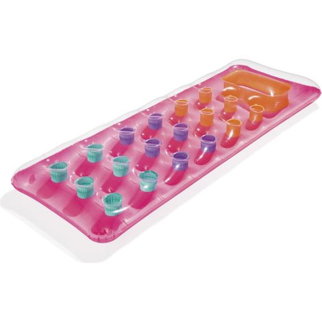 Bestway Luftmatratze Fashion Lounge 188x71cm Schwimmmatratze Luftbett Wasserliege Campingbett Gästebett Badeinsel - rosa (1/5)