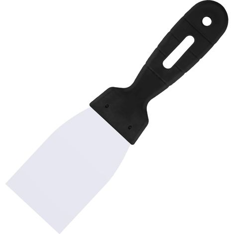 Spatule en acier inoxydable, spatule à plâtre, spatule pour plaques de plâtre, grattoir à plâtre, spatule à plâtre avec manche en plastique, 60 mm