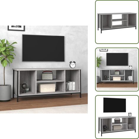 Meuble TV sonoma gris 102x35x45 cm bois d'ingénierie - Meuble Tv - Meuble Téléviseur - Support Tv - Unité Tv - Meubles Salon (1/5)