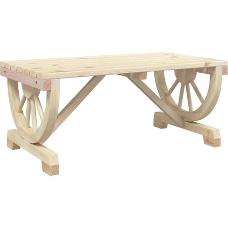 Table basse de jardin, dimensions 90x50x40 cm, bois de cèdre massif. (1/5)