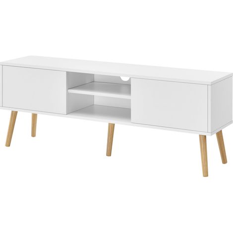 Mobile TV di design Porta TV Panca in PVC 120 cm effetto rovere bianco 030005861