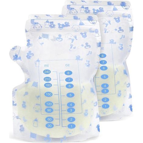 Sachets de conservation de lait maternel Kisdream, 240 ml, en matériau sûr, pour la conservation et la congélation du lait. (1/5)